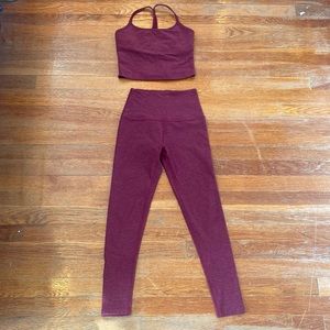 Beyond Yoga Spacedye Set - Size XS crop tank and high rise leggings
